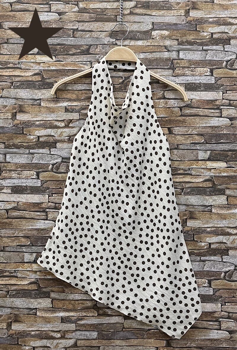 Grossiste Elle Style - Top DONNA en viscose fluide avec imprimé et élastique au dos. BOHEME CHIC et T