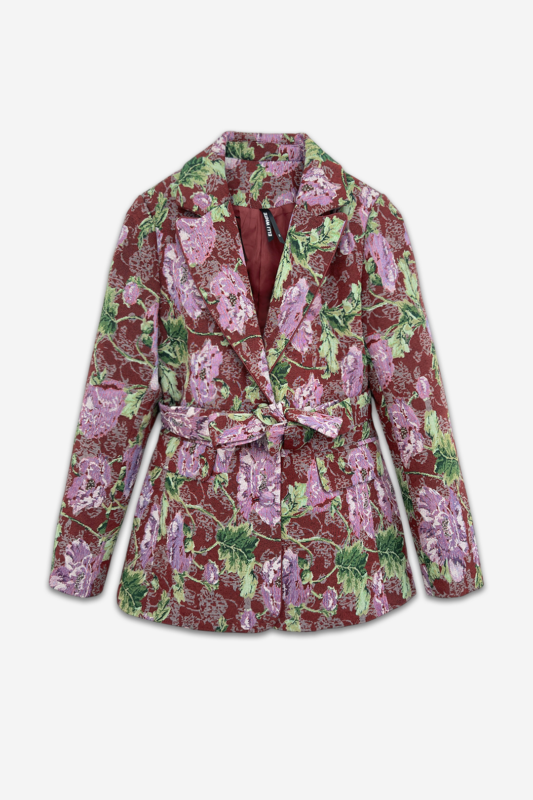 Großhändler ELLI WHITE - Blazer mit Blumenmuster und Gürtel