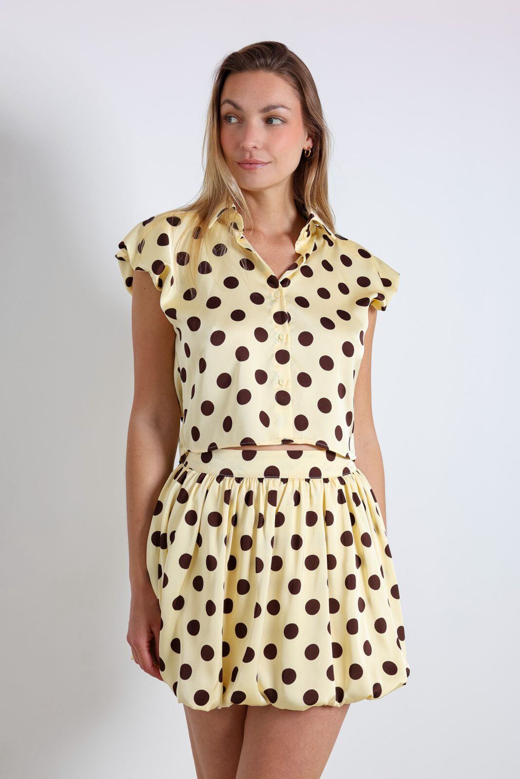 Mayorista ELLI WHITE - Blusa sin mangas de lunares