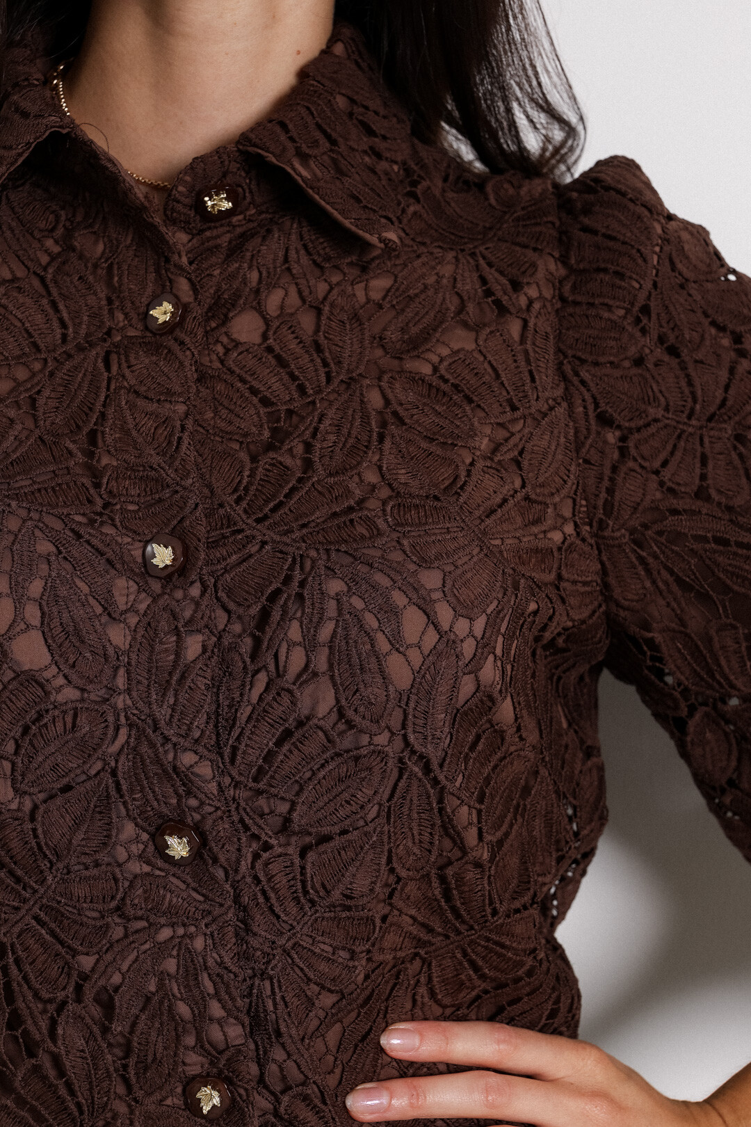Mayorista ELLI WHITE - Camisa de encaje floral