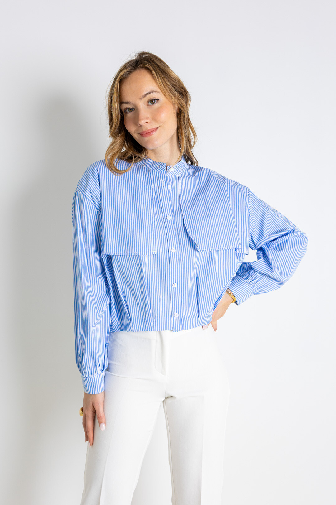 Grossiste ELLI WHITE - Chemise à rayures fines