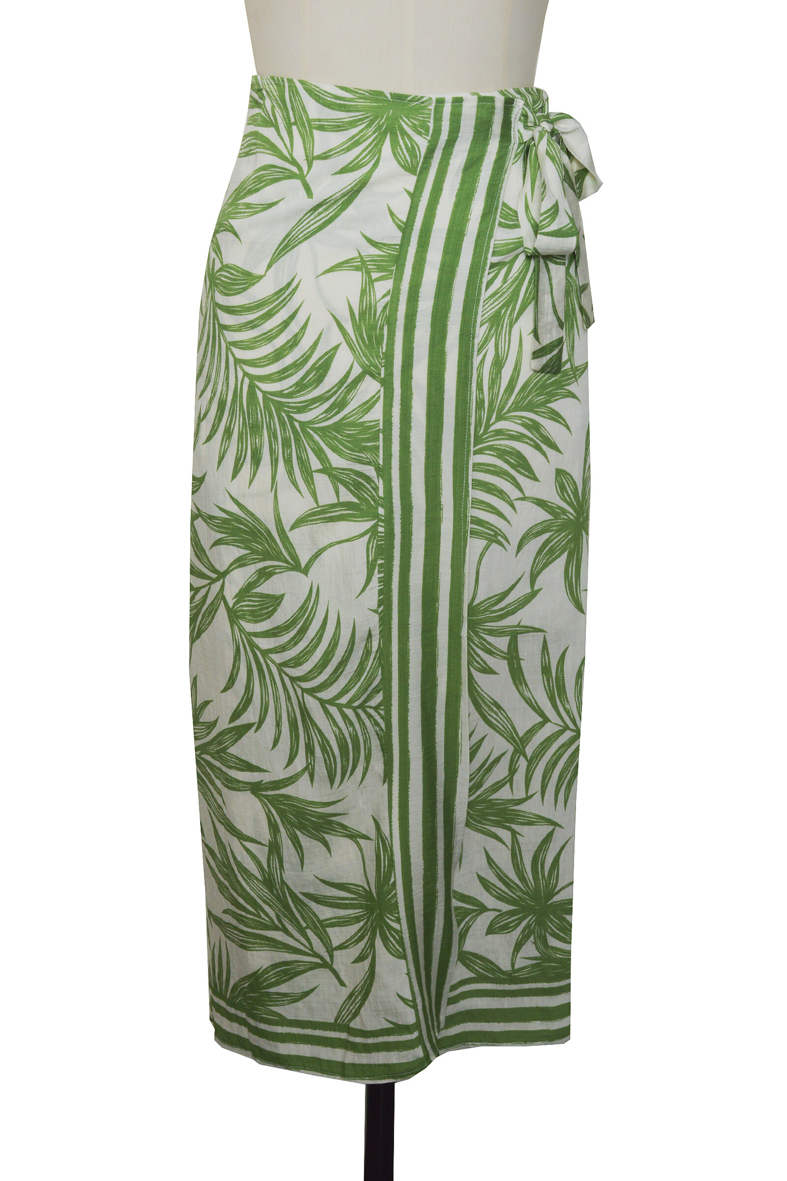 Mayorista ELLI WHITE - Falda de billetera estampada tropical con cinturón anudado