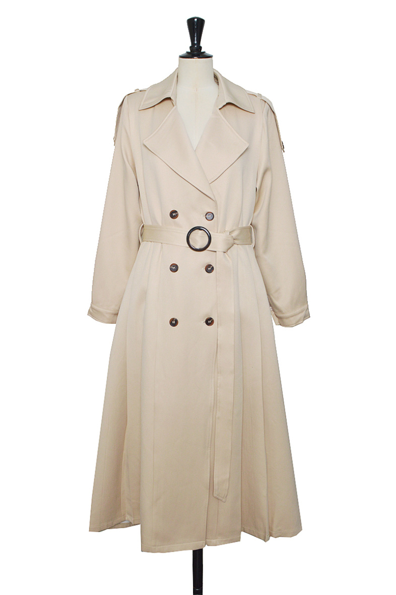 Grossista ELLI WHITE - Trench abito plissettato e cinturato