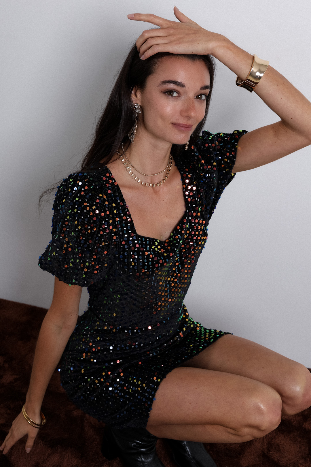 Wholesaler ELLI WHITE - Short sequin dress