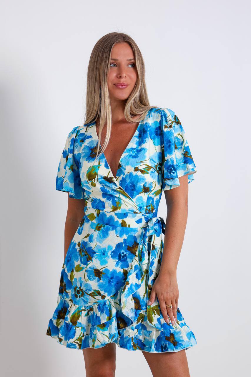 Mayorista ELLI WHITE - Vestido cruzado con estampado