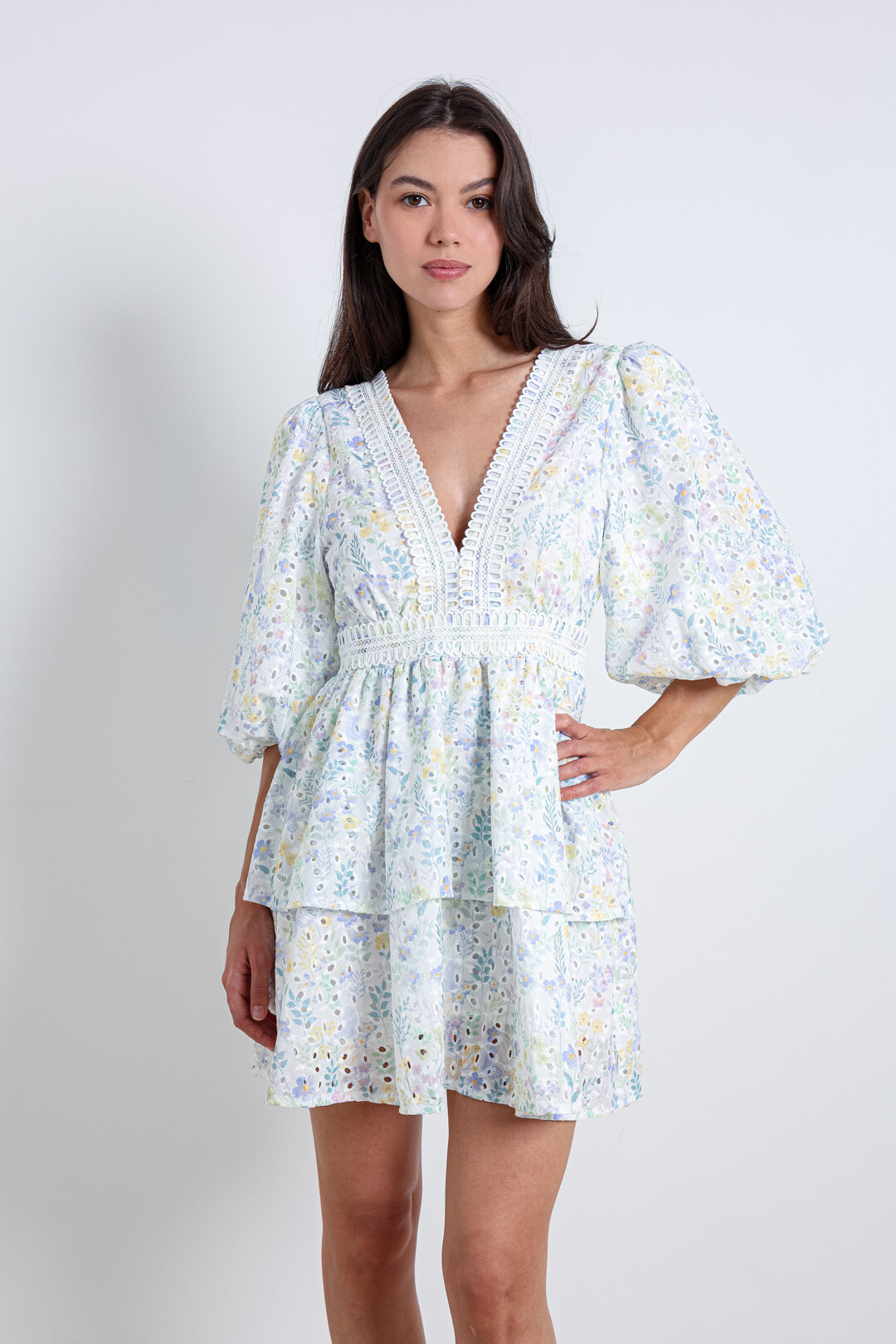 Mayorista ELLI WHITE - Vestido floral abombado