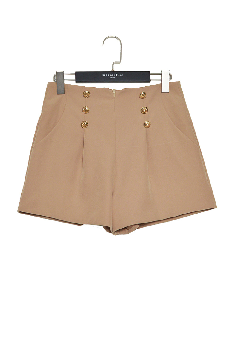 Grossista ELLI WHITE - Pantaloncino liscio con bottoni dorati.