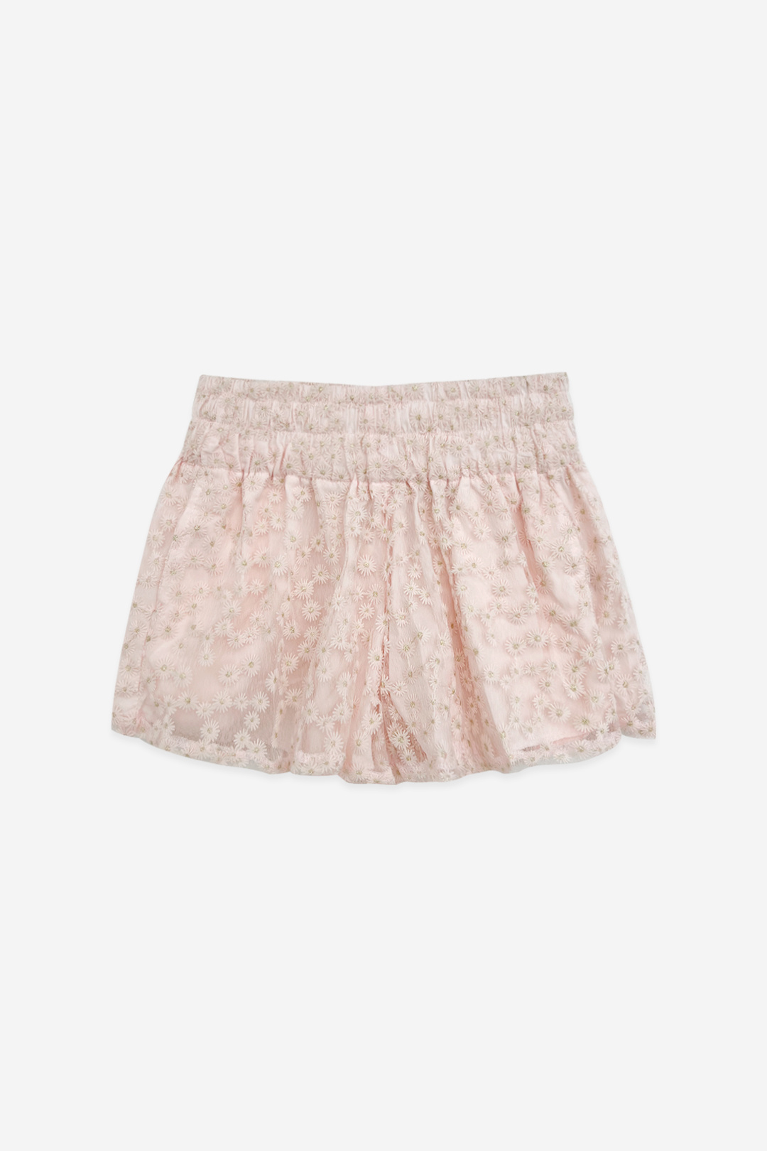 Grossiste ELLI WHITE - Short en dentelle avec marguerite brillant