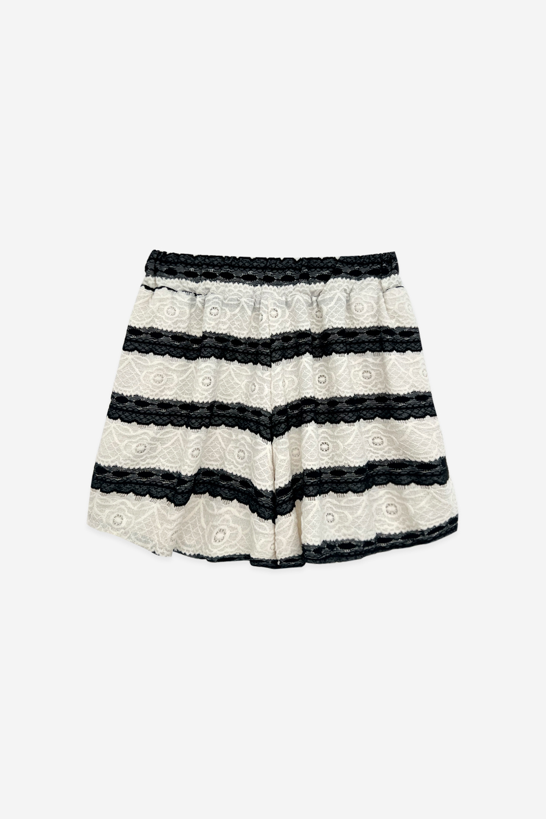 Grossiste ELLI WHITE - Short en broderie à rayures