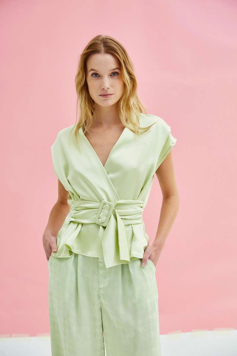 Grossista ELLI WHITE - Top in raso