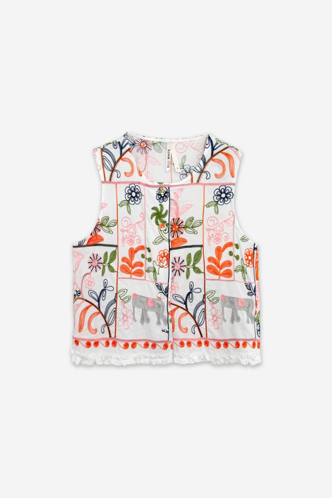 Mayorista ELLI WHITE - Top sin mangas con estampado floral