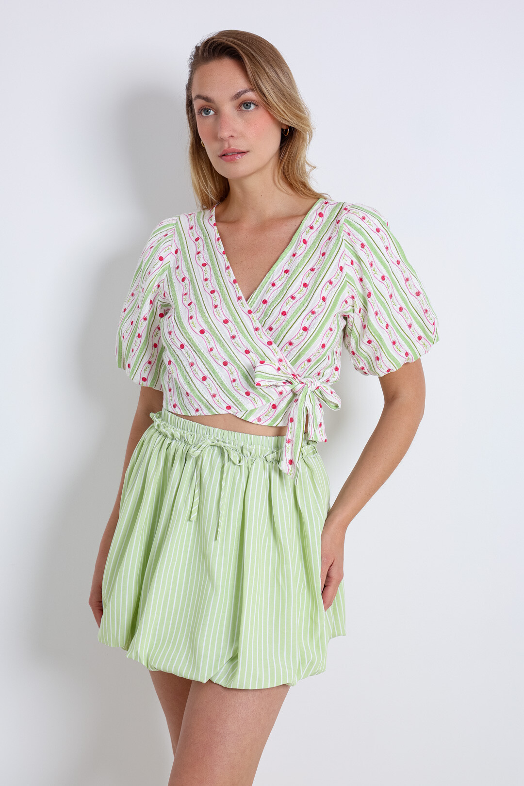 Mayorista ELLI WHITE - Top cruzado de algodón