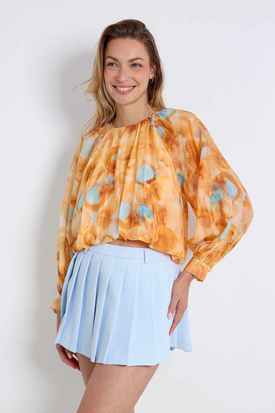 Mayorista ELLI WHITE - Top burbuja estampado