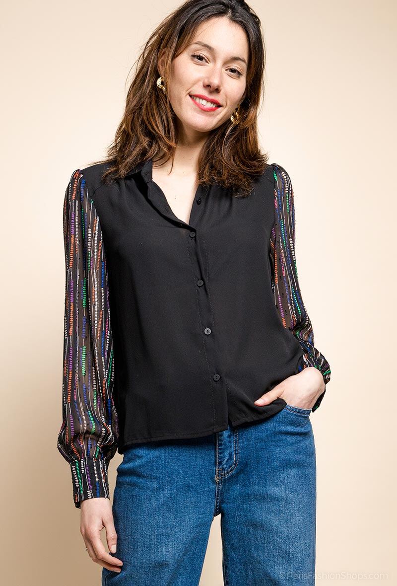 Grossiste ELLILY - Blouse à manches imprimées