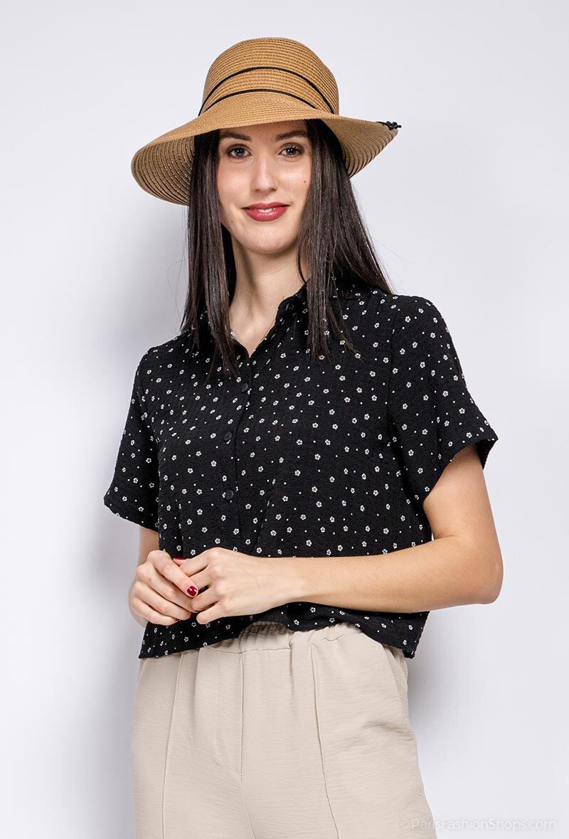 Wholesaler ELLILY - Printed crop shirt