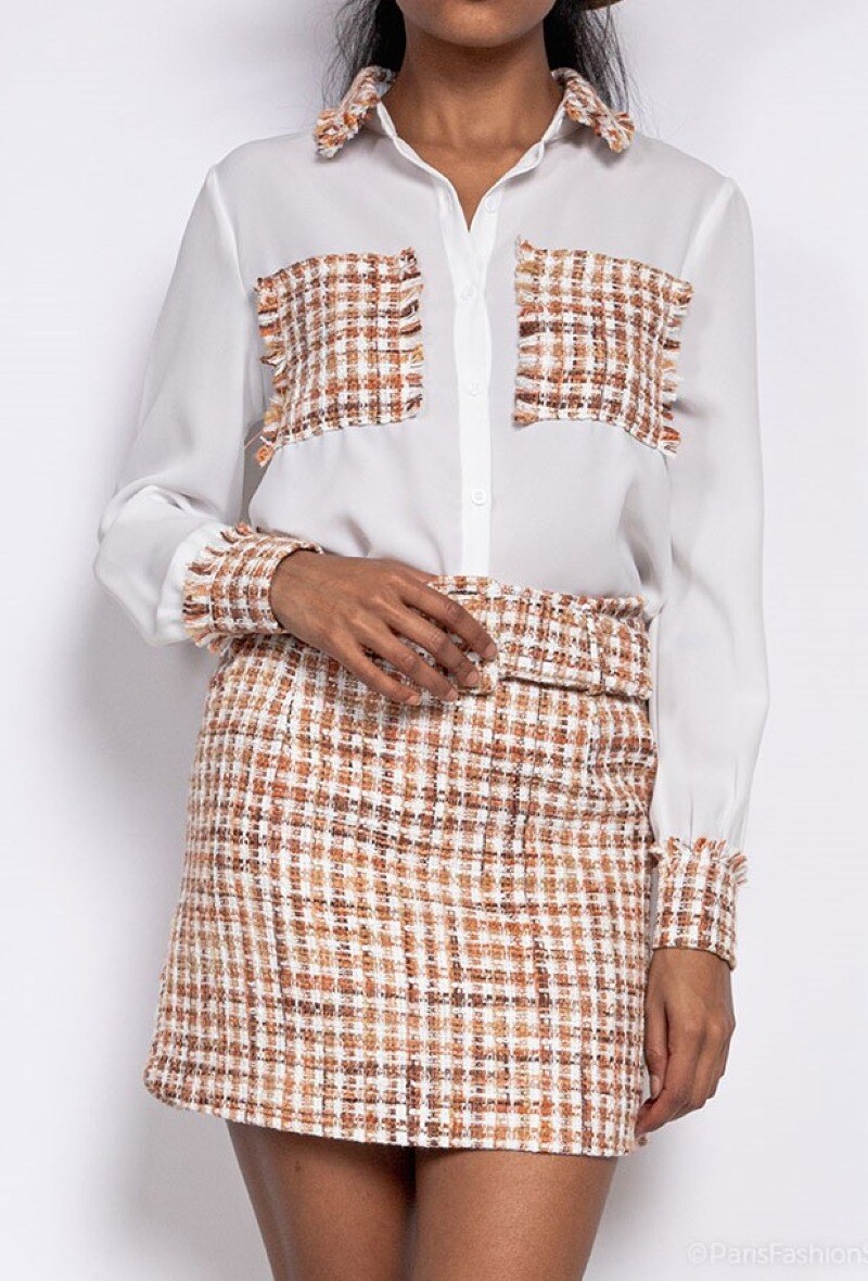 Grossiste ELLILY - Jupe en tweed