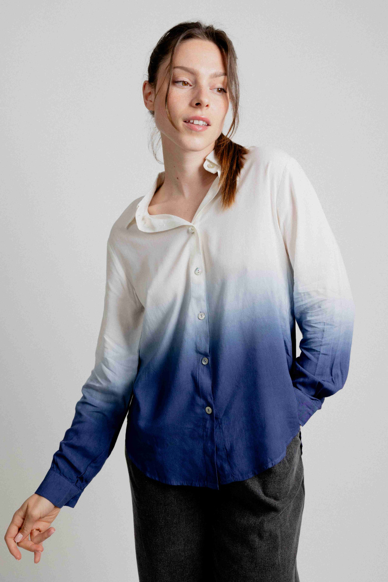 Wholesaler EMILIE K PRET A PORTER - Two-tone tye&dye shirt