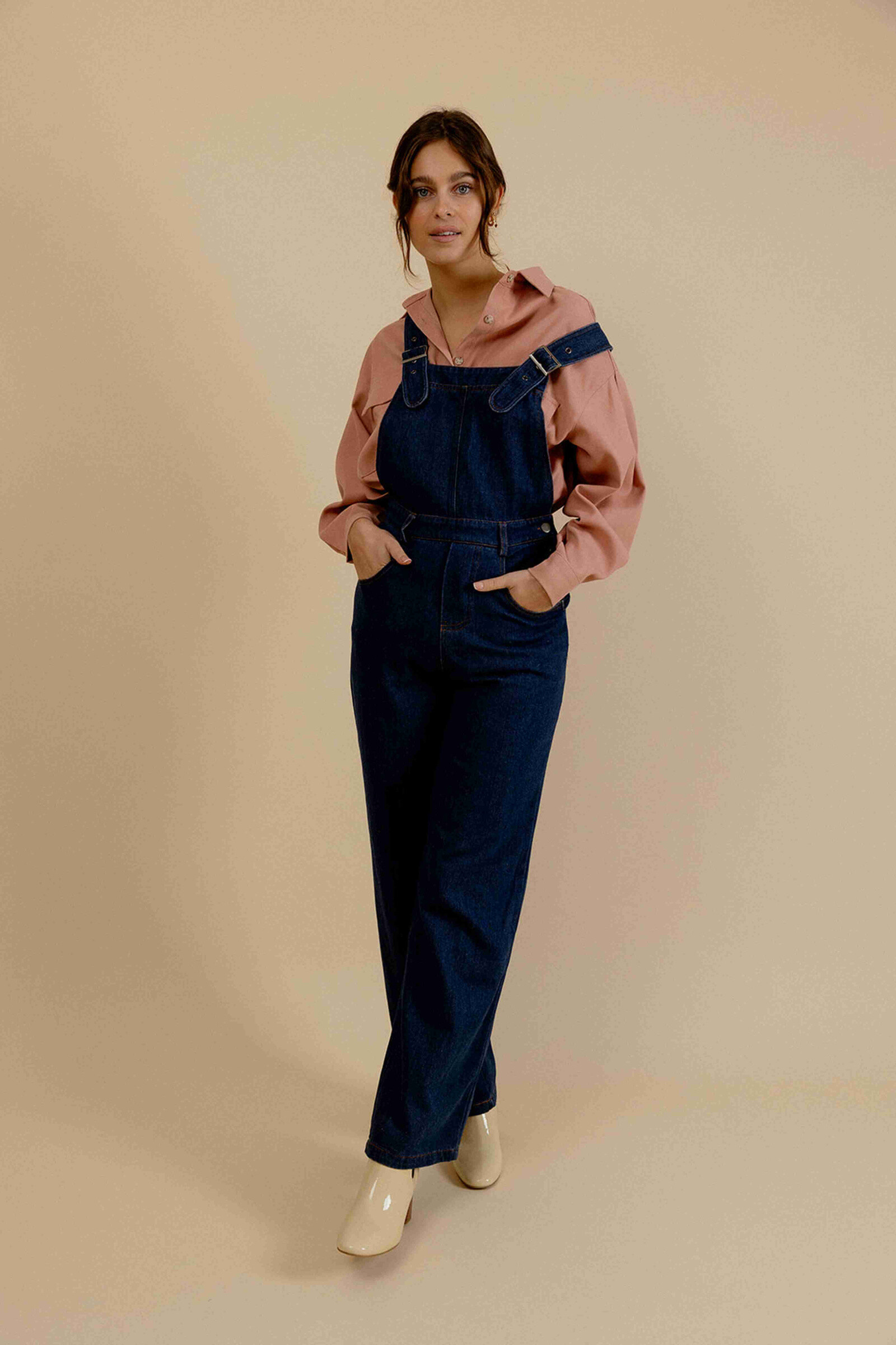 Wholesaler EMILIE K PRET A PORTER - Straight cut denim overalls