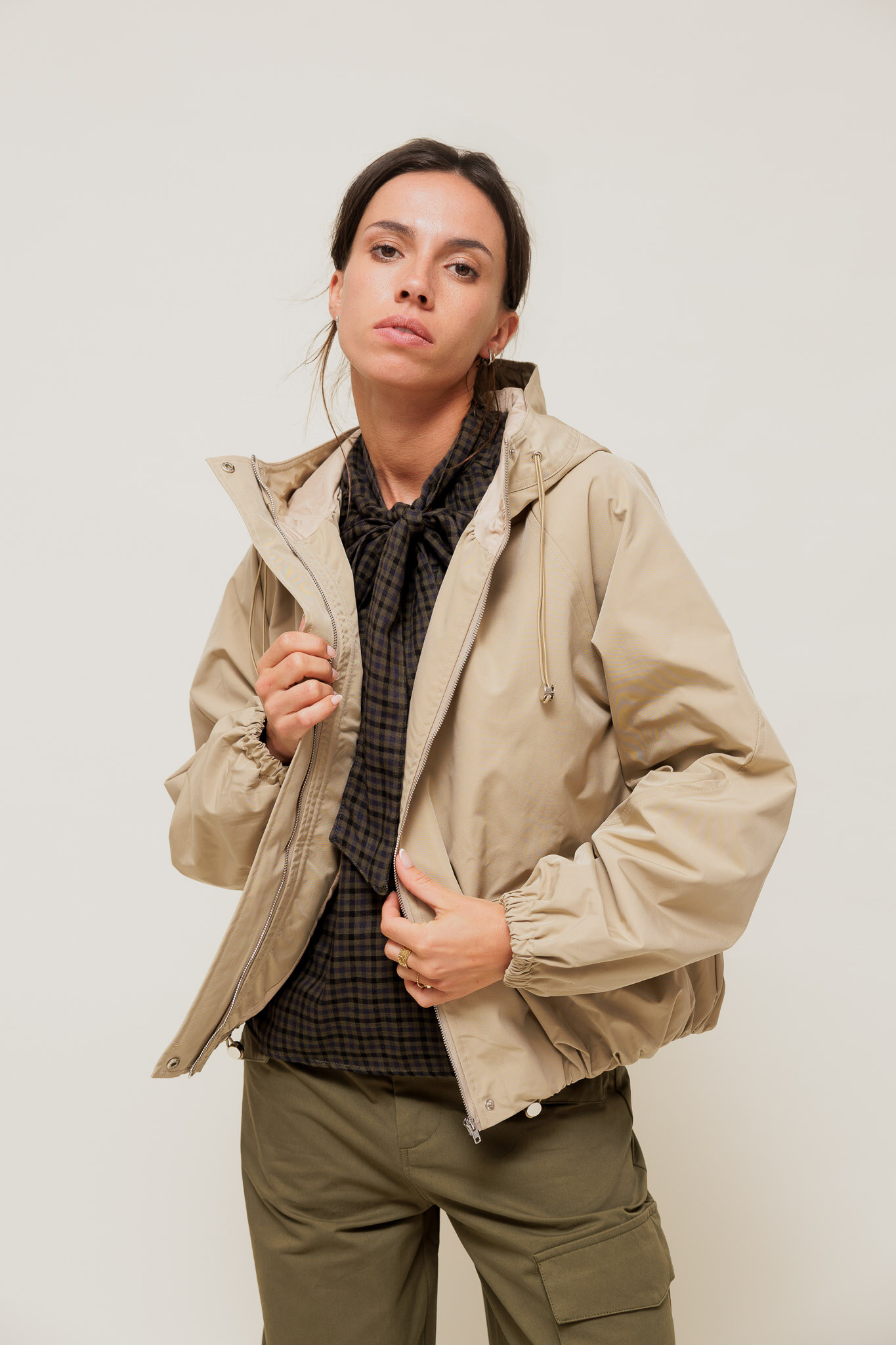 Grossiste EMILIE K PRET A PORTER - VALIA - Parka Forme Balloon Imperméable à Capuche