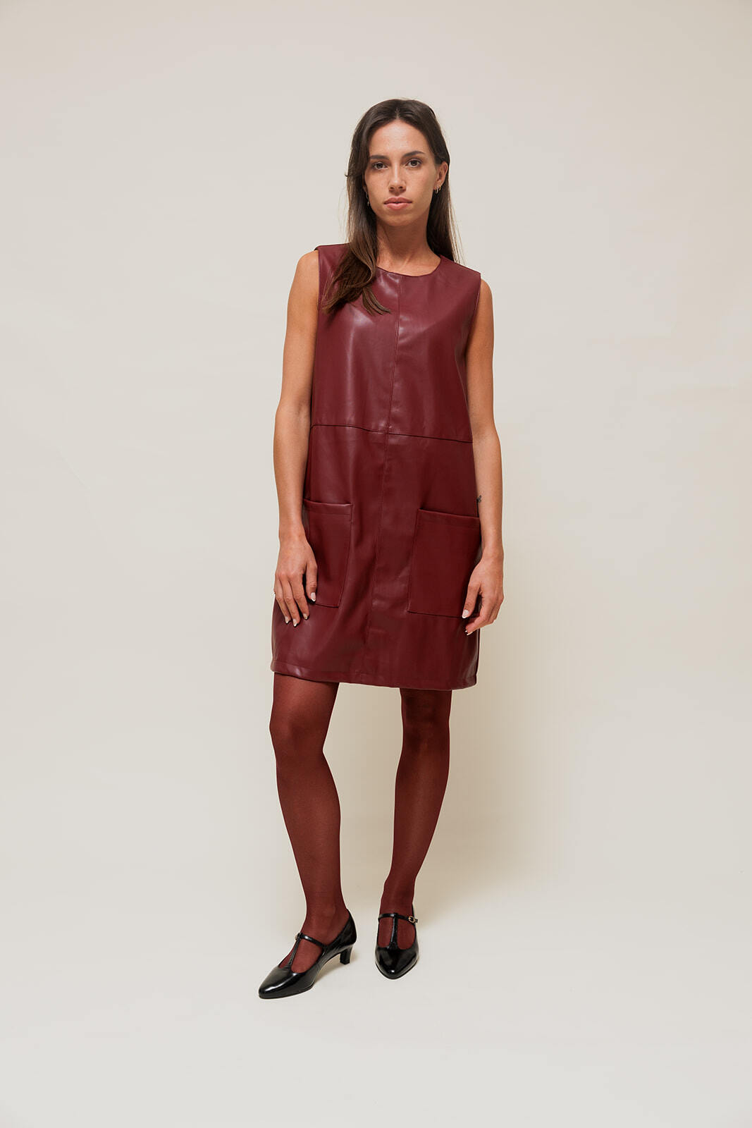 Grossiste EMILIE K PRET A PORTER - ALYRIA - Robe en Simili Cuir