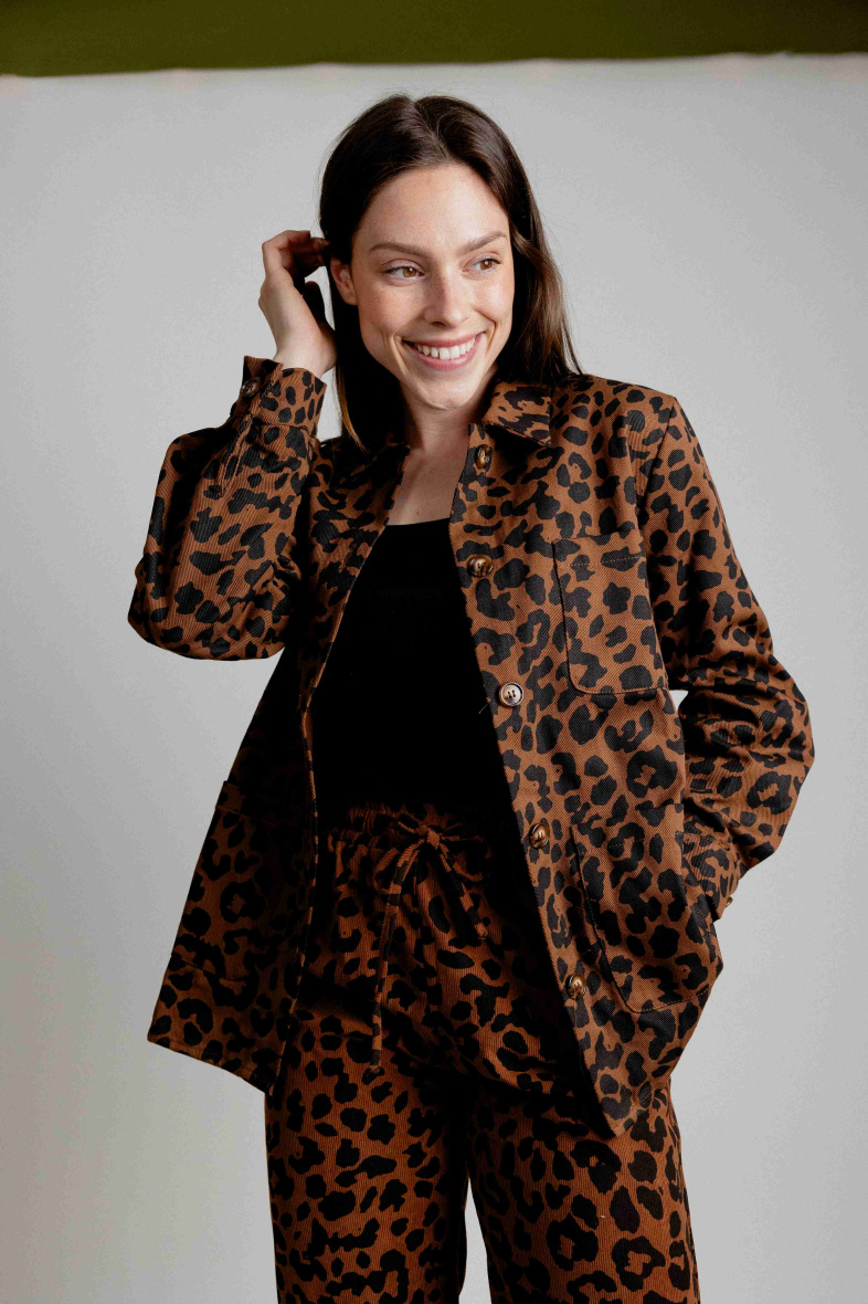 Wholesaler EMILIE K PRET A PORTER - Leopard-print cotton jacket