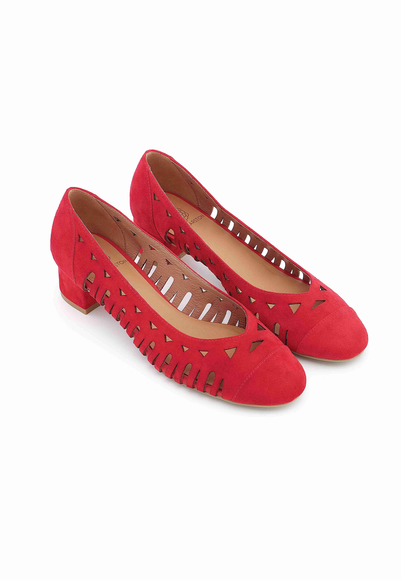 Grossiste EMILIE KARSTON - Escarpin JULIA ajouré en cuir à petit talon
