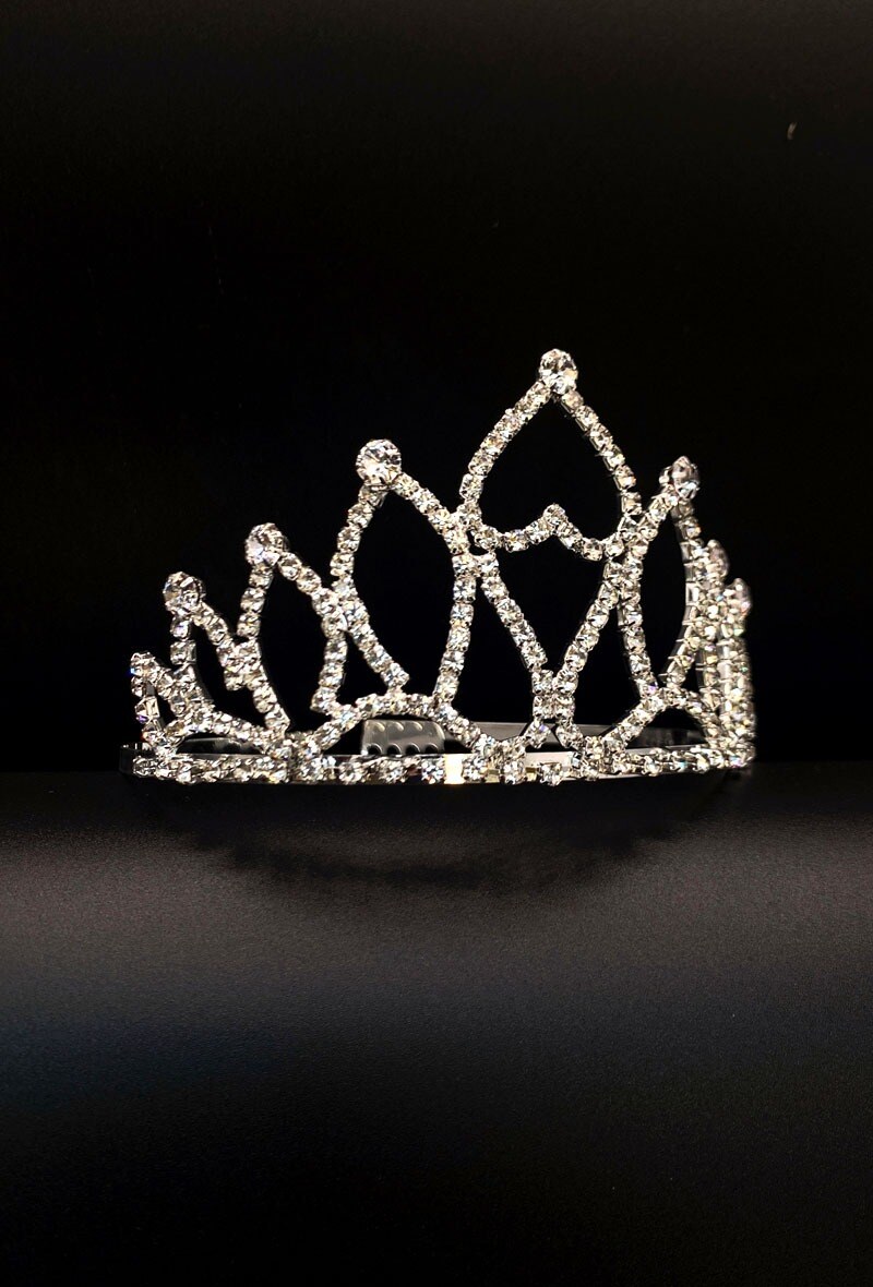 Großhändler Emily - Kristall-Diadem/Krone mit Kamm