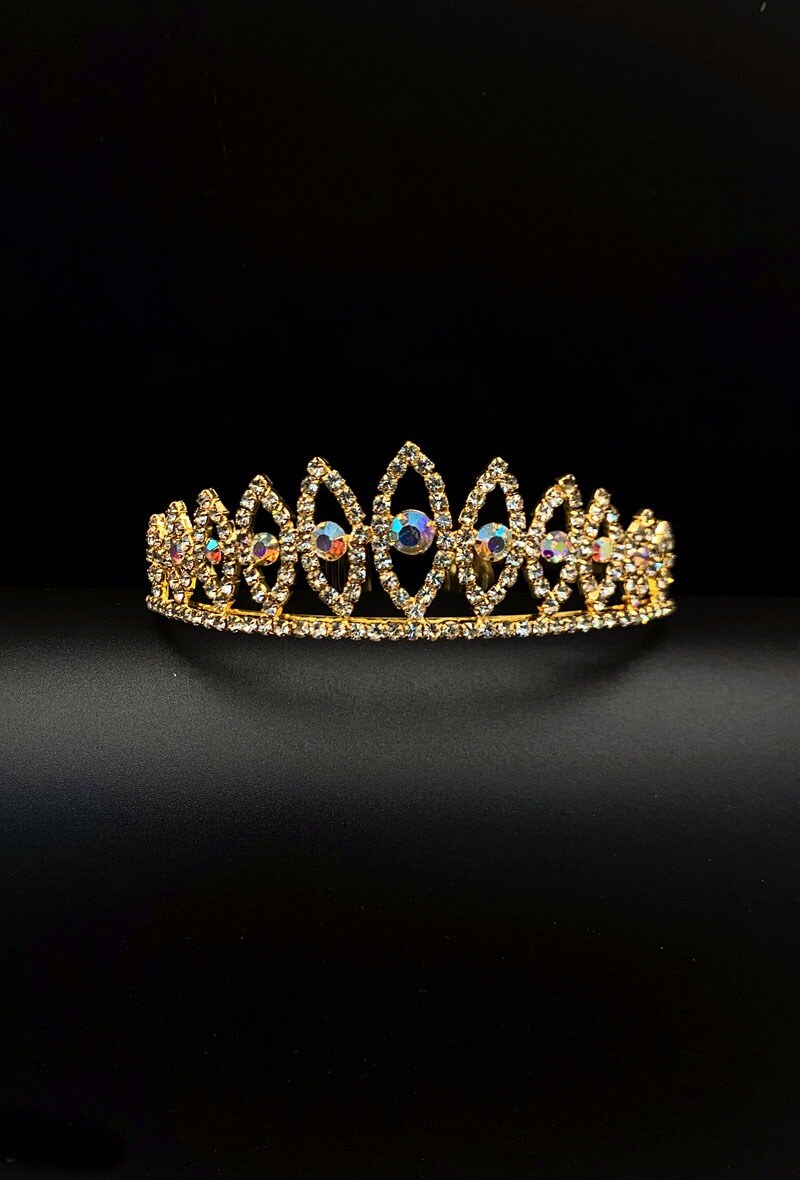 Großhändler Emily - Kristall-Diadem/Krone mit Kamm