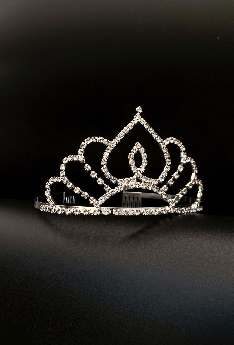 Großhändler Emily - Kristall-Diadem/Krone mit Kamm