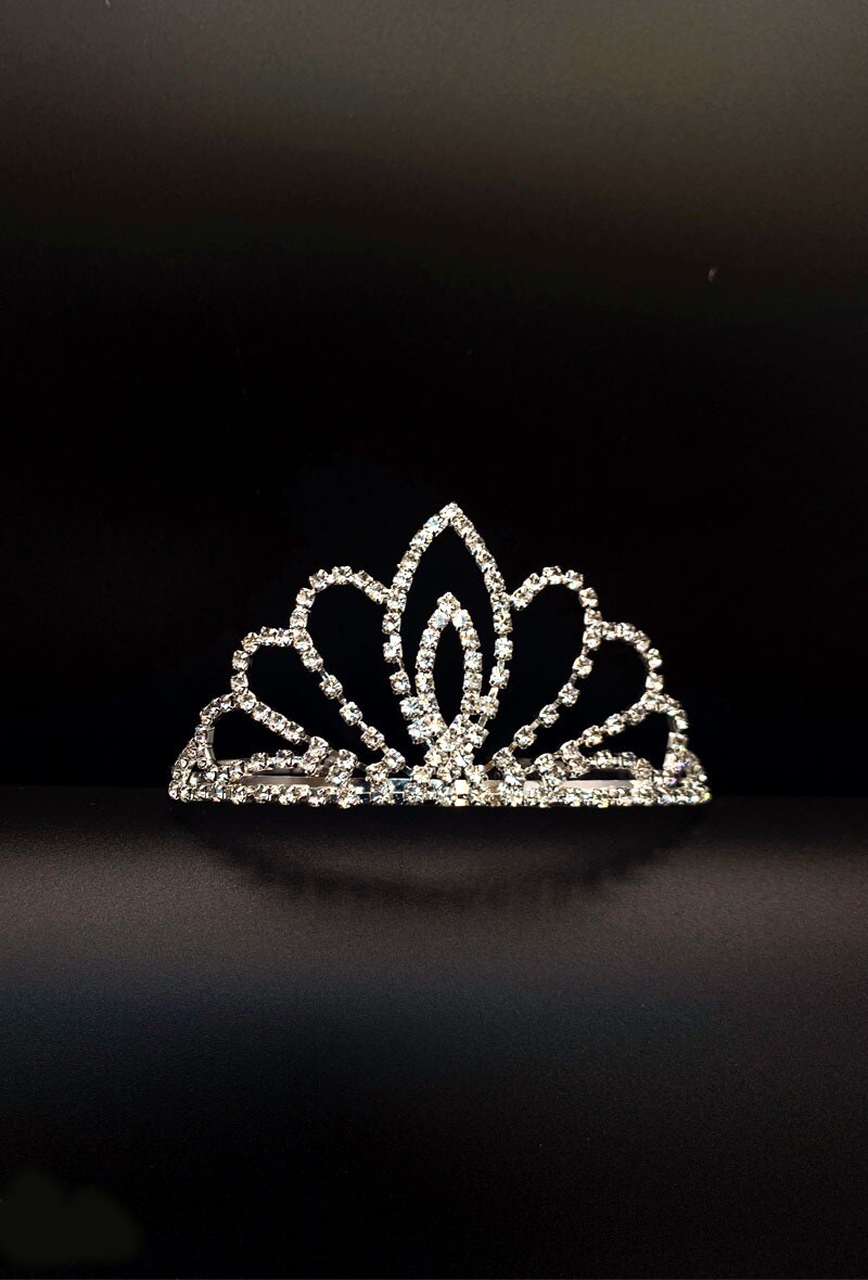 Großhändler Emily - Kristall-Diadem/Krone mit Kamm