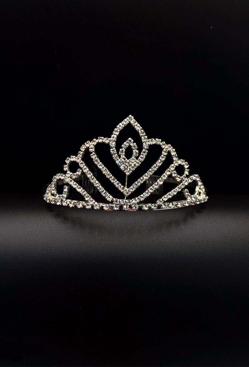 Großhändler Emily - Kristall-Diadem/Krone mit Kamm