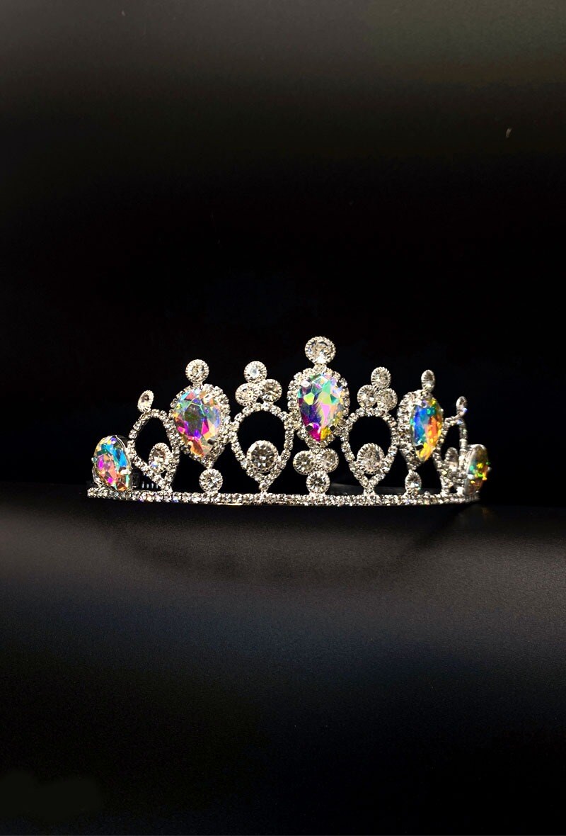 Großhändler Emily - Kristall-Diadem/Krone mit Kamm