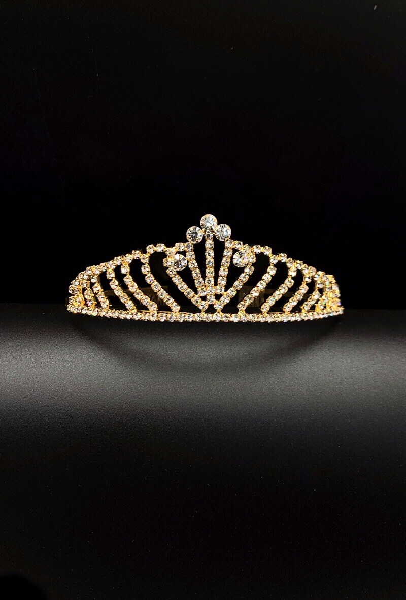 Großhändler Emily - Kristall Diadem/Krone mit Kamm