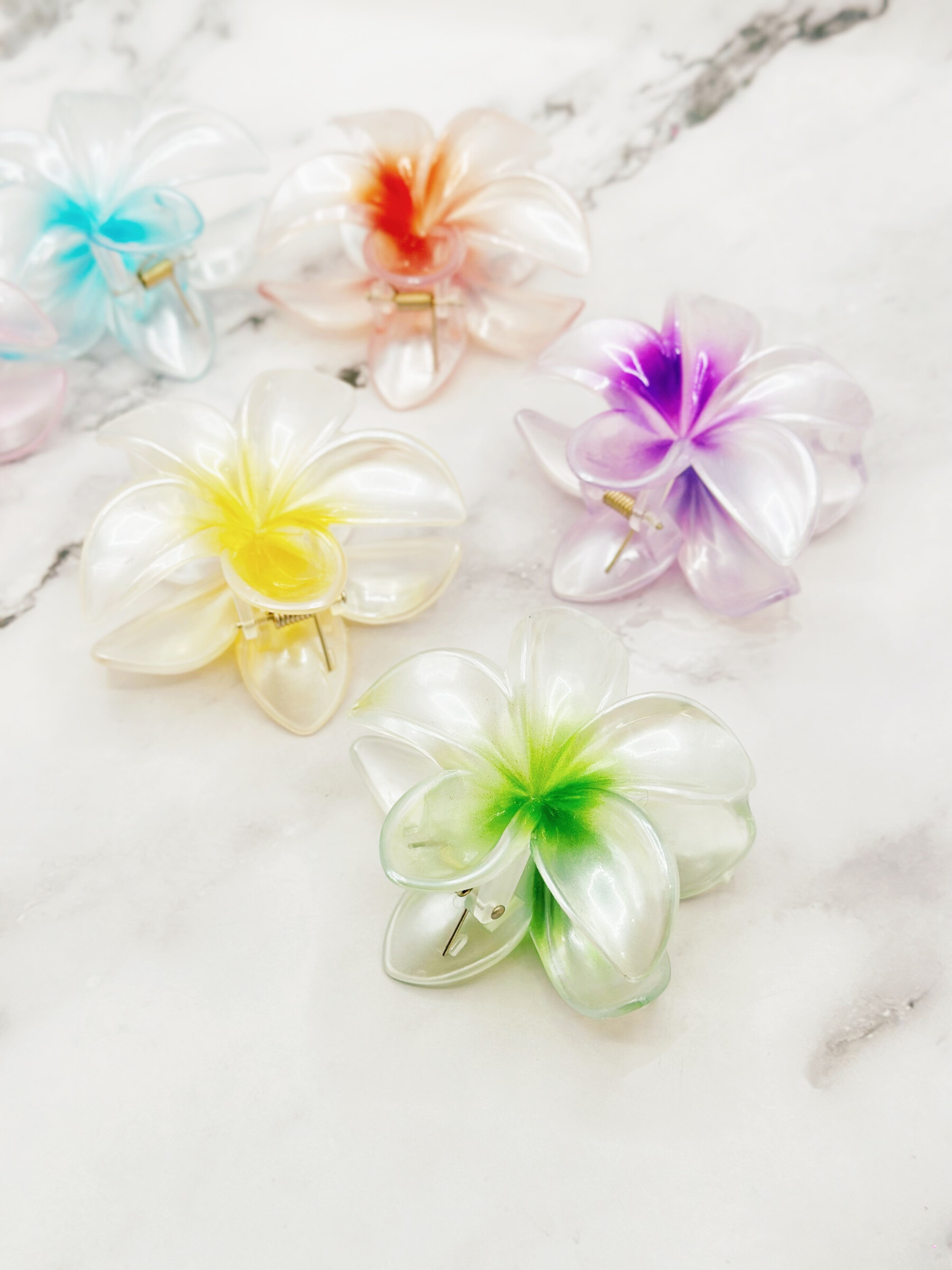 Grossiste Emily - Lot 12Pcs Pinces Cheveux Fleurs Couleur