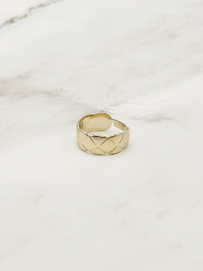 Mayorista Emily - Anillo de Acero Inoxidable Elegancia Acolchada