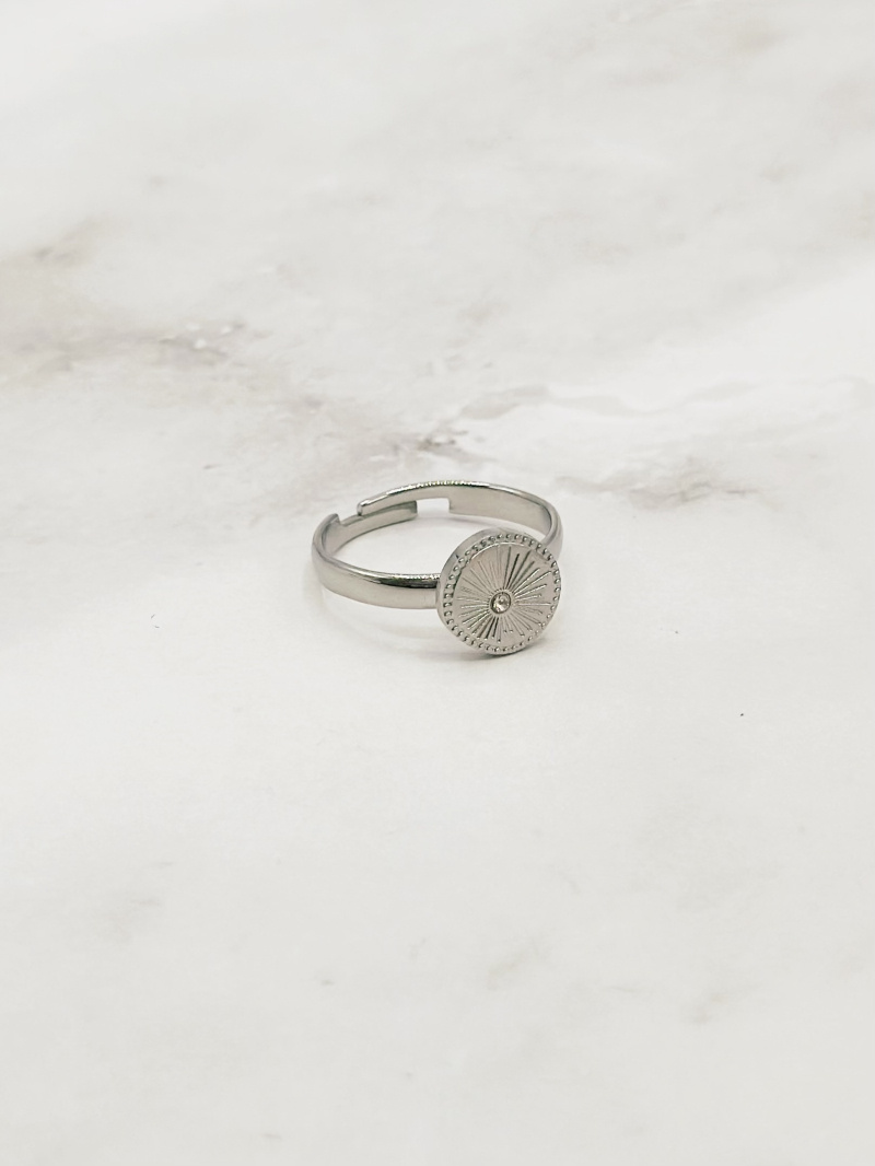 Mayorista Emily - Anillo de acero inoxidable Rayo de Sol