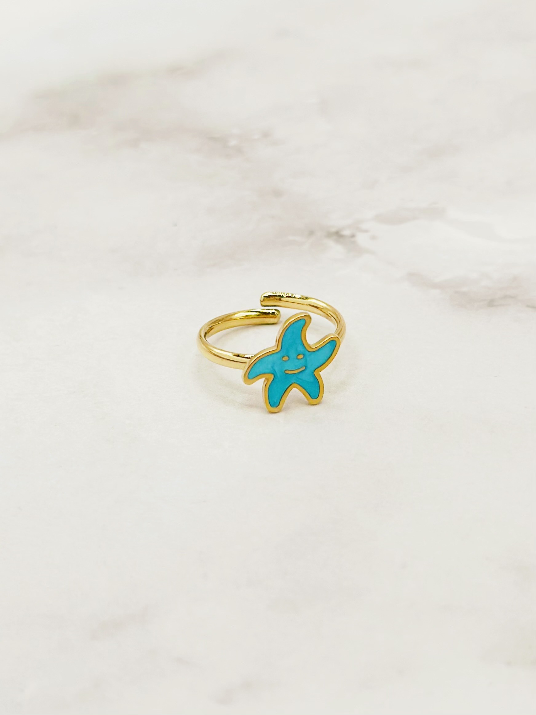 Grossiste Emily - Bague enfant en acier inoxydable ajustable Etoile de mer