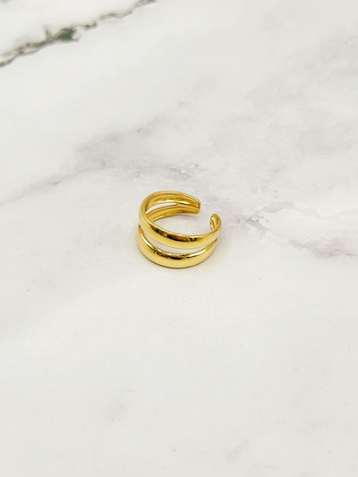 Wholesaler Emily - Double stainless steel ring Wholesaler Emily - Double stainless steel ring