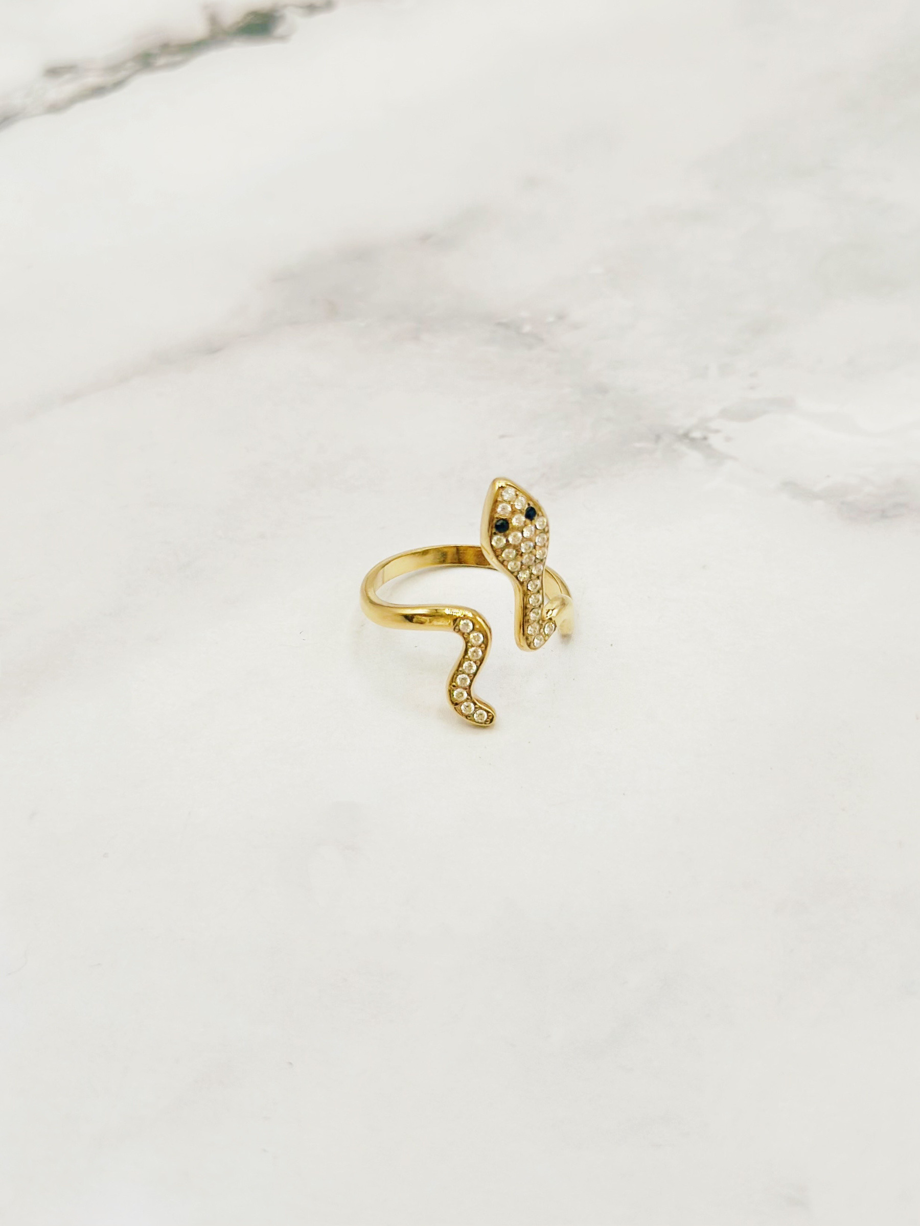 Grossiste Emily - Bague en acier inoxydable ajustable Serpent