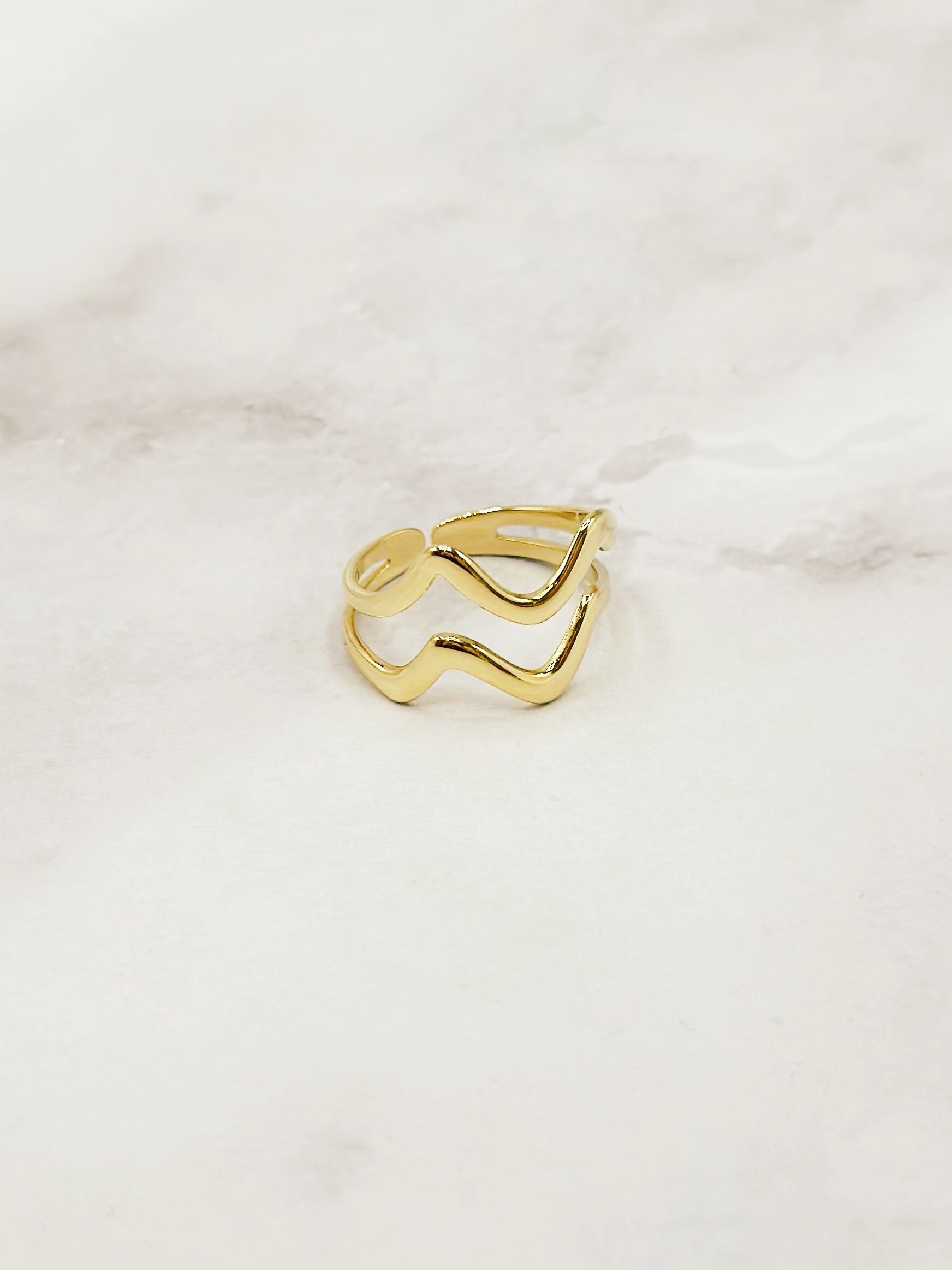Grossiste Emily - Bague en acier inoxydable ajustable Minimaliste