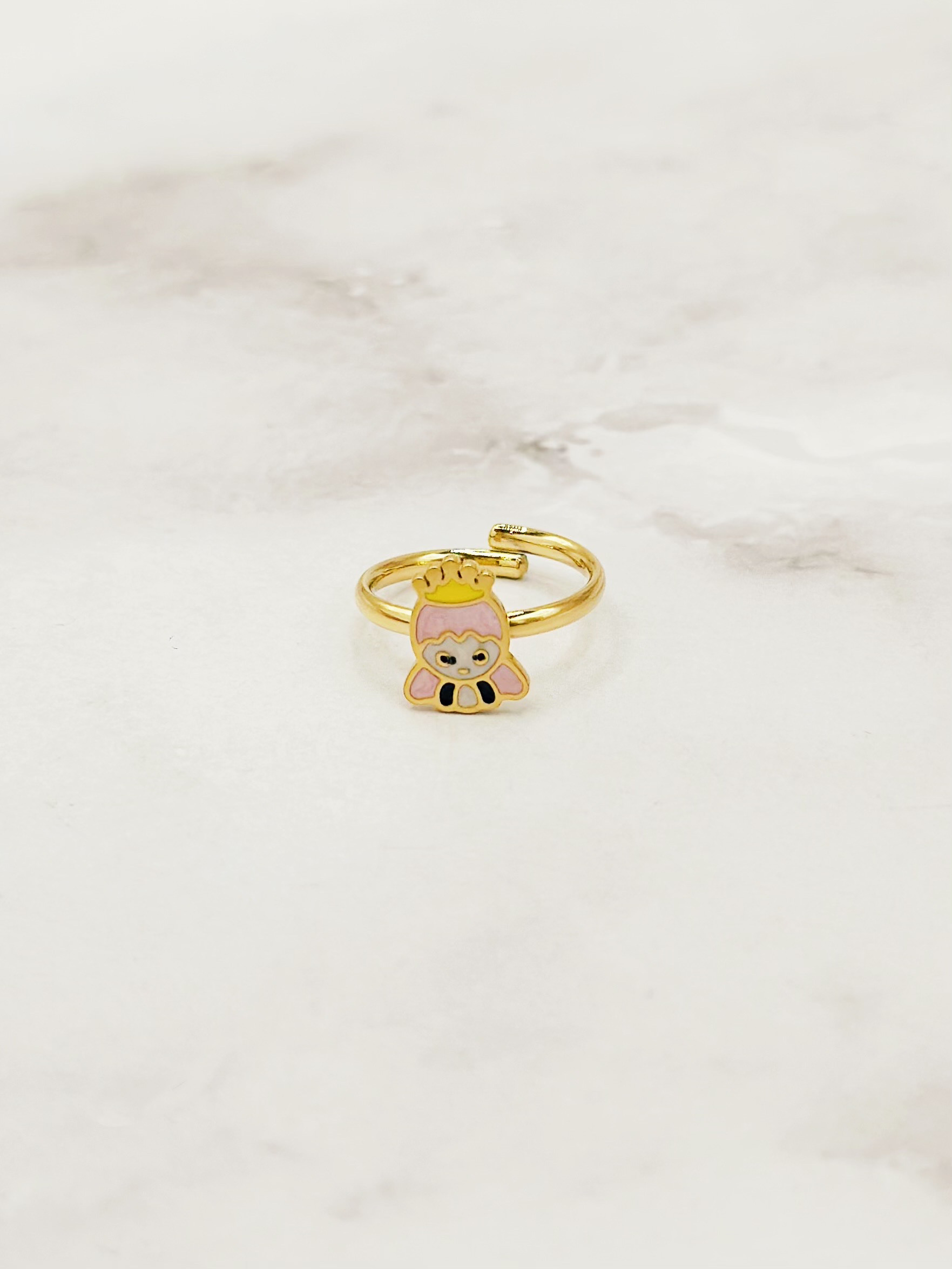 Grossiste Emily - Bague en acier inoxydable ajustable Princesse