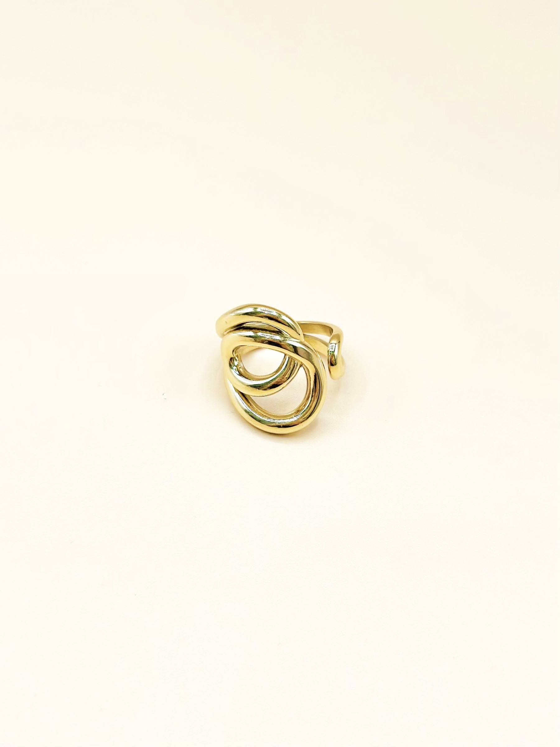 Grossiste Emily - Bague ajustable en acier inoxydable Ruban noué