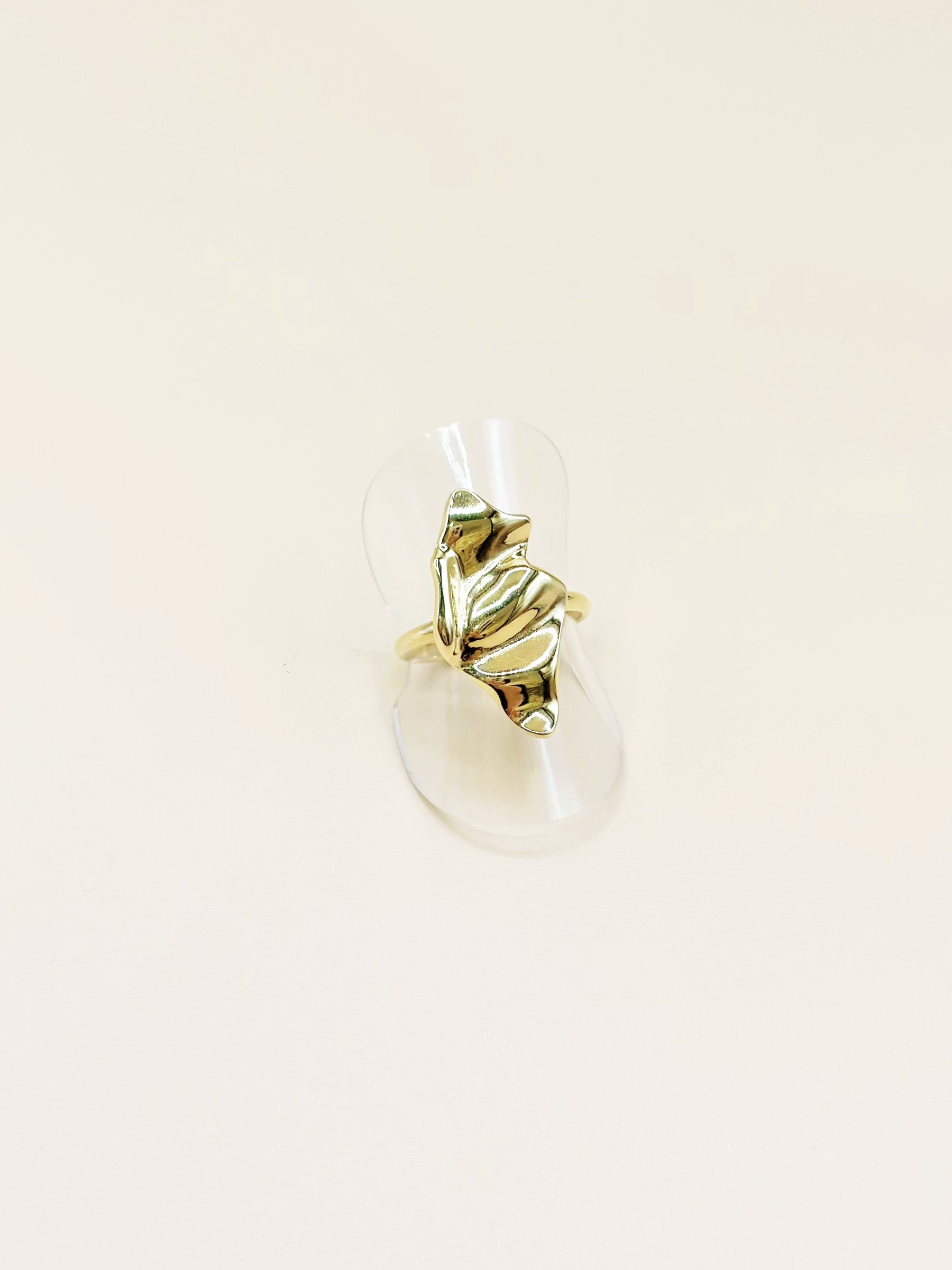 Grossiste Emily - Bague ajustable en acier inoxydable Organique