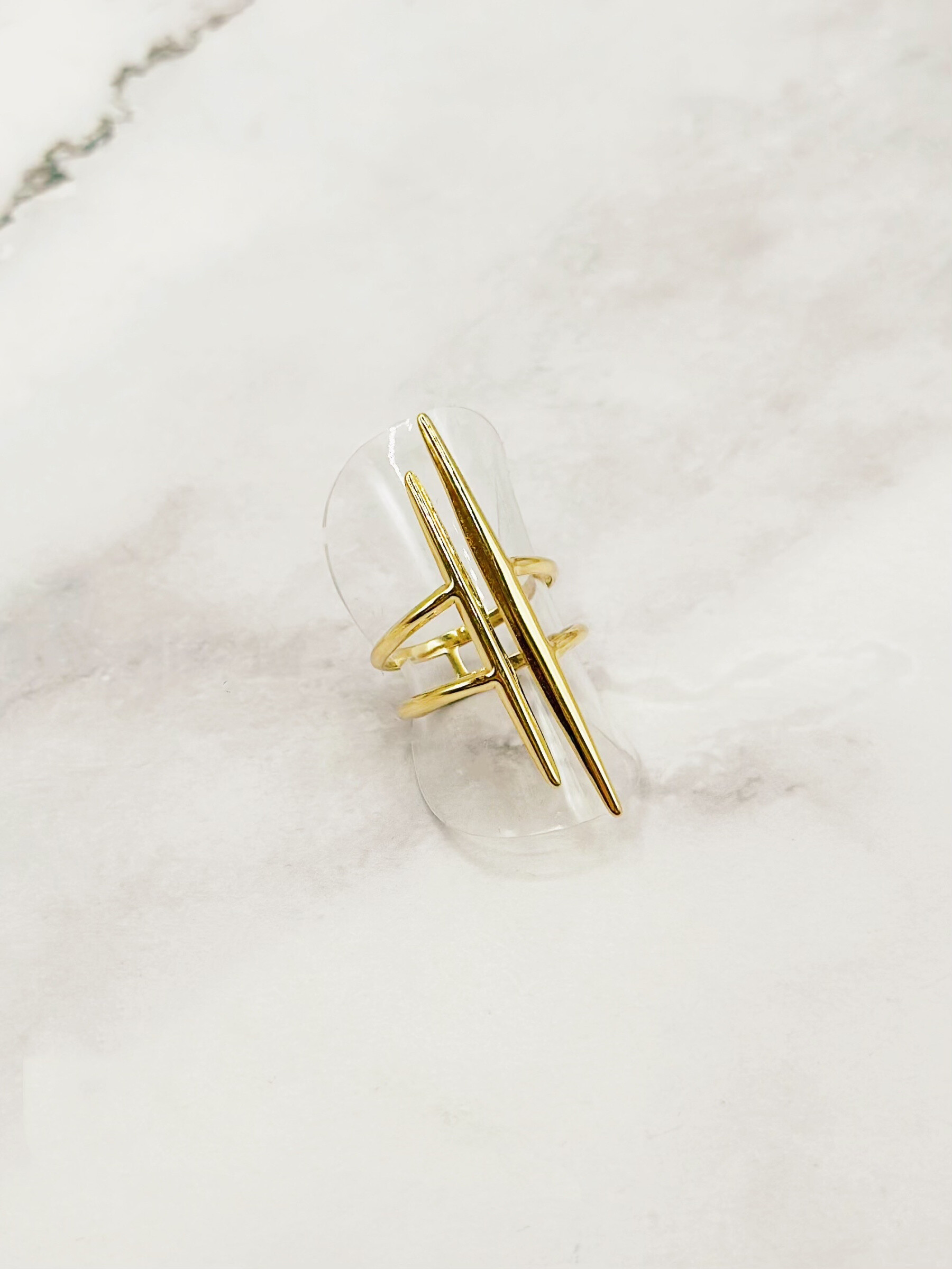 Mayorista Emily - Anillo de acero inoxidable ajustable con forma de corazón