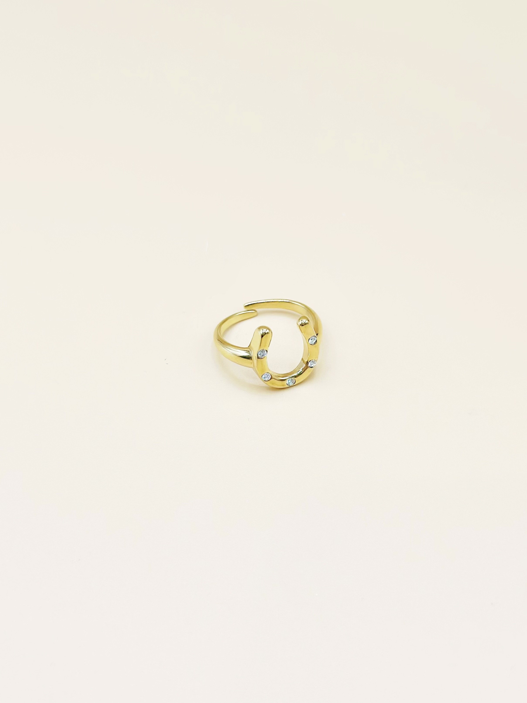 Grossiste Emily - Bague ajustable en acier inoxydable Fer à cheval