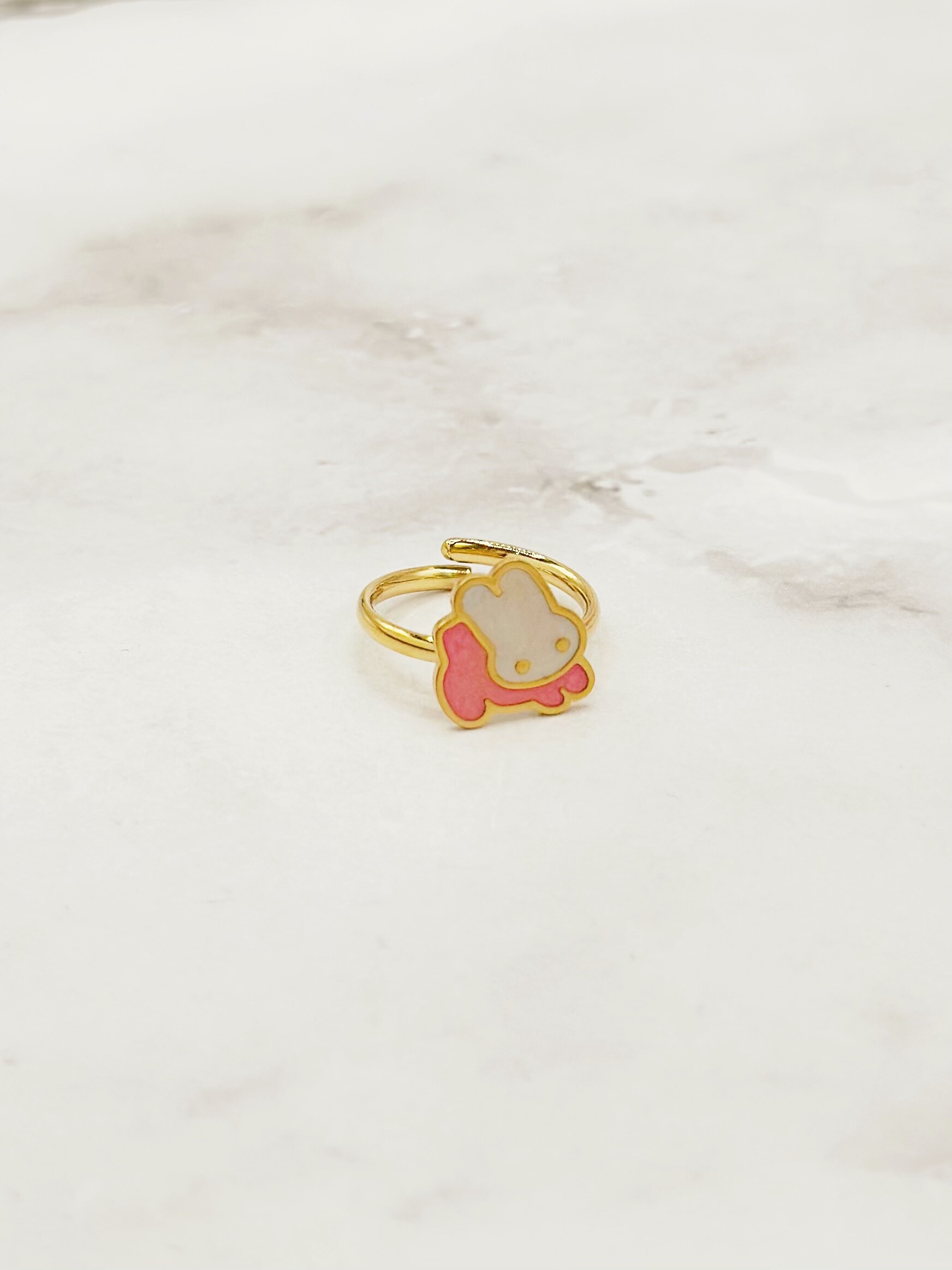 Wholesaler Emily - Adjustable stainless steel ring for children Cat