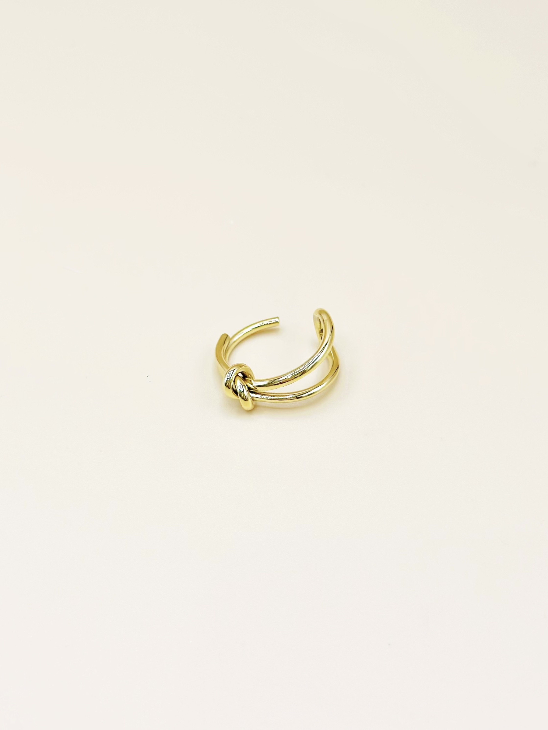 Grossiste Emily - Bague ajustable en acier inoxydable Noeud