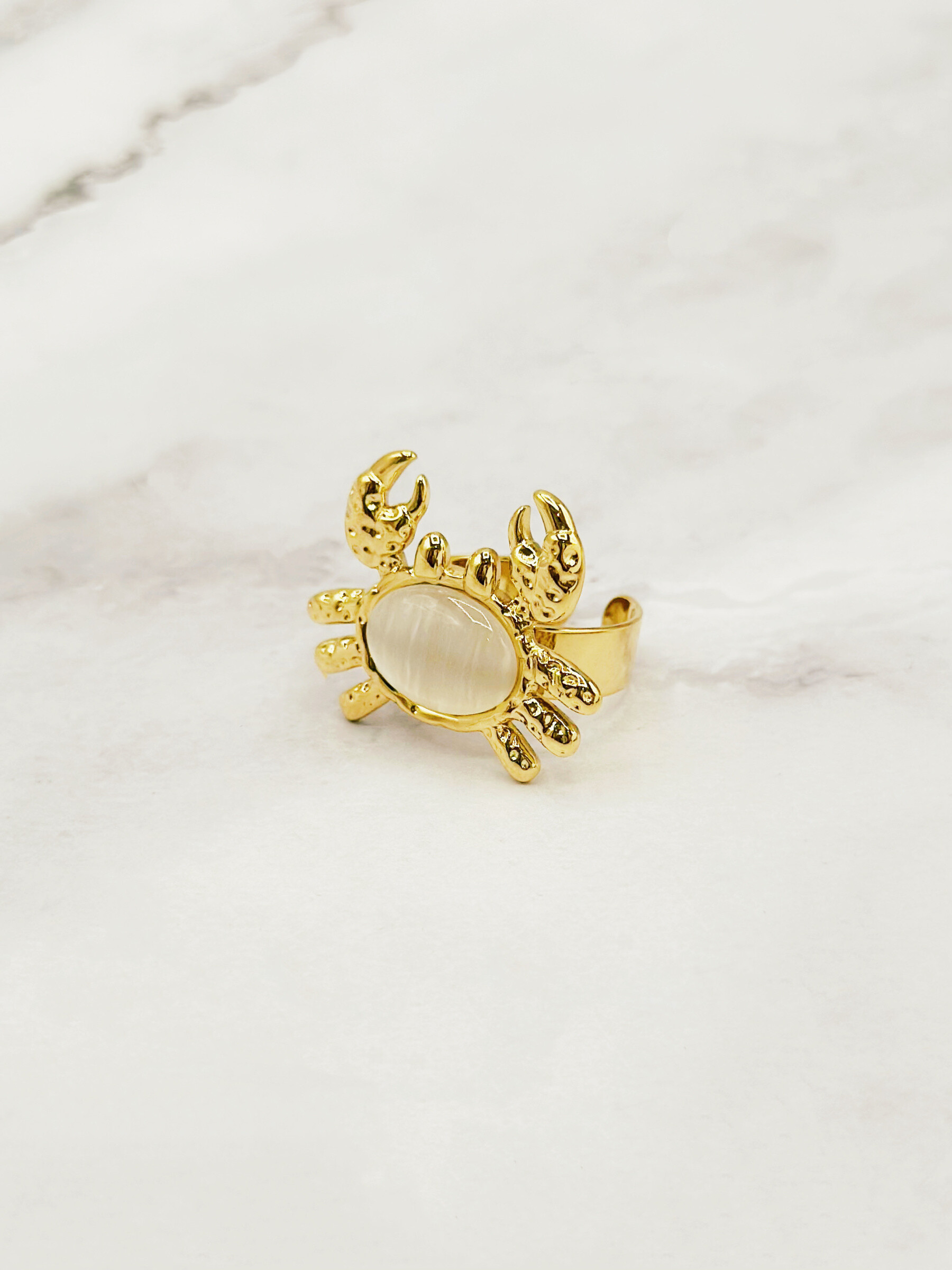 Mayorista Emily - Anillo de acero inoxidable ajustable con forma de corazón