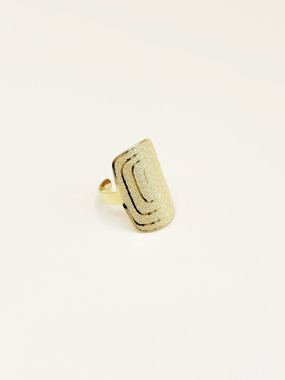 Mayorista Emily - Anillo ajustable de acero inoxidable dorado Rectángulo Mayorista Emily - Anillo ajustable de acero inoxidable dorado Rectángulo