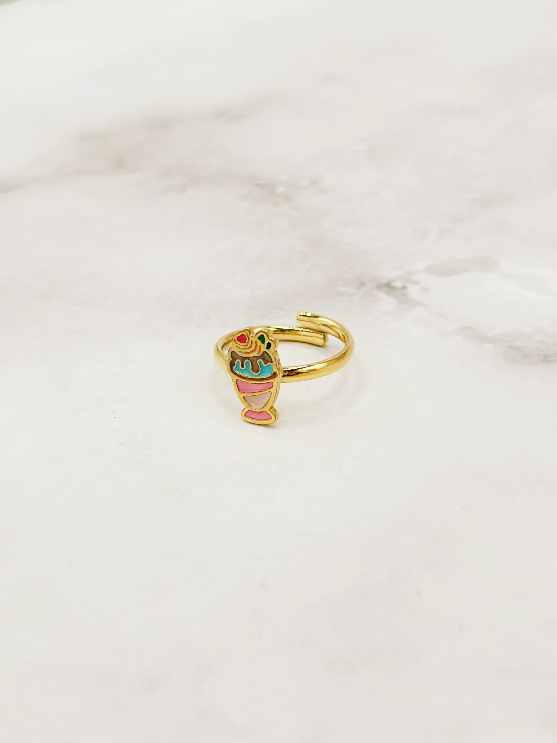 Grossiste Emily - Bague enfant en acier inoxydable ajustable Glace